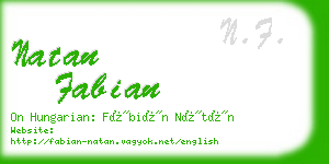 natan fabian business card